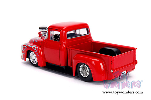 Jada Toys - Metals Die Cast | Just Trucks Ford F-100 Pickup Truck with engine Blower (1956, 1/24 scale diecast model car, Asstd.) 30979DP1