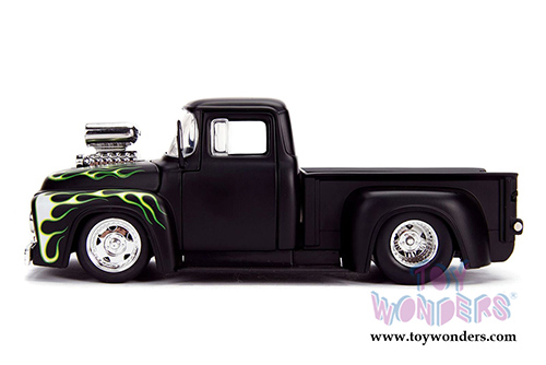 Jada Toys - Metals Die Cast | Just Trucks Ford F-100 Pickup Truck with engine Blower (1956, 1/24 scale diecast model car, Asstd.) 30979DP1