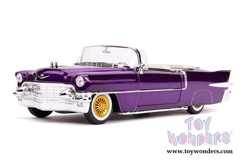 Jada Toys - Hollywood Rides | Cadillac&reg; Eldorado Convertible with Elvis Presley figure (1956, 1/24, diecast model car, Purple) 30985