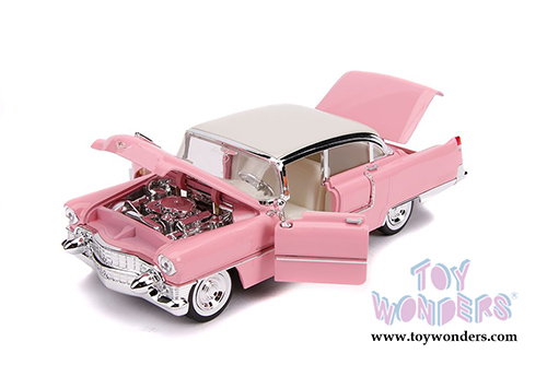 Jada Toys - Hollywood Rides | Cadillac&reg; Fleetwood Series 60 with Elvis Presley figure (1955, 1/24, diecast model car, Pink) 31007