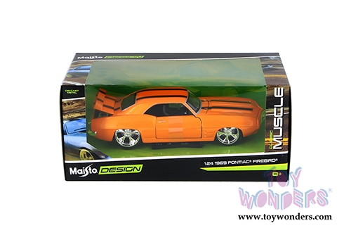 Maisto Design - Classic Muscle | Pontiac&reg; Firebird Hard Top (1969, 1/24 scale diecast model car, Orange) 31040OR