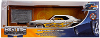 Jada Toys - 20th Anniversary | Big Time Muscle Chevrolet® Camaro® Hardtop (1969, 1/24, diecast model car, Raw Metal/Yellow) 31073