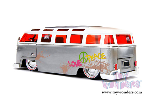 Jada Toys - 20th Anniversary | For Sale Volkswagen Bus (1962, 1/24, diecast model car, Raw Metal/White) 31075