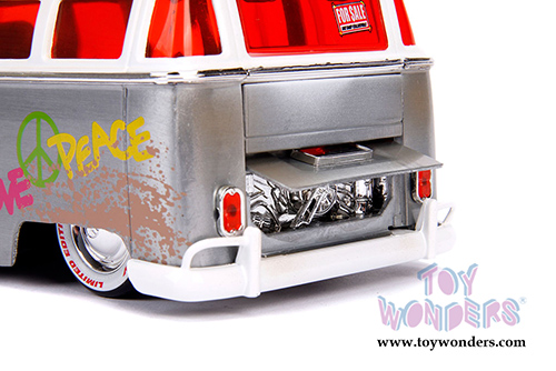 Jada Toys - 20th Anniversary | For Sale Volkswagen Bus (1962, 1/24, diecast model car, Raw Metal/White) 31075