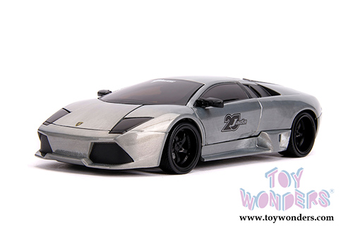 Jada Toys - 20th Anniversary | Hyper-Spec Lamborghini Murcielago Hardtop (1/24, diecast model car, Raw Metal) 31084