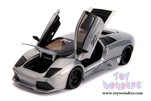 Jada Toys - 20th Anniversary | Hyper-Spec Lamborghini Murcielago Hardtop (1/24, diecast model car, Raw Metal) 31084