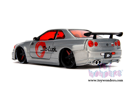 Jada Toys - 20th Anniversary | JDM Tuners Nissan Skyline GT-R Hardtop (2002, 1/24, diecast model car, Raw Metal) 31085