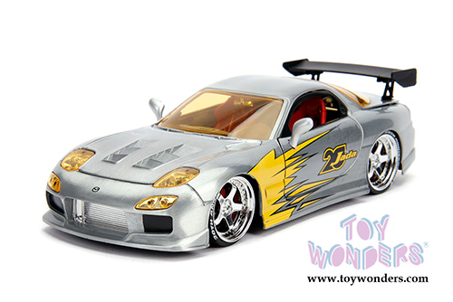 Jada Toys - 20th Anniversary | Import Racer! Mazda RX-7 Hardtop (1983, 1/24, diecast model car, Raw Metal) 31088