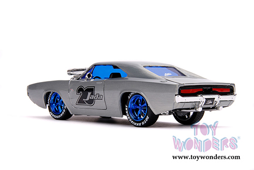Jada Toys - 20th Anniversary | Fast & Furious Dodge Charger R/T Hardtop (1970, 1/24, diecast model car, Raw Metal) 31092