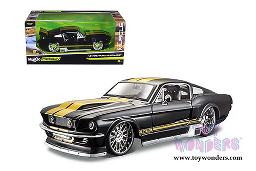 Maisto Design - Classic Muscle | Ford Mustang GT Hard Top (1967, 1/24 scale diecast model car, Black) 31094BK
