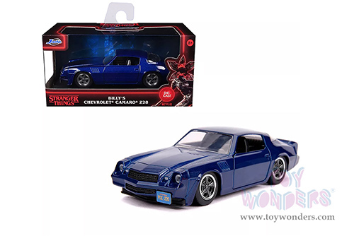 Jada Toys - Hollywood Rides | Stranger Things Billy's Chevy® Camaro® Z28 Hardtop (1979, 1/32 scale diecast model car, Dark Blue) 31113