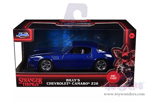 Jada Toys - Hollywood Rides | Stranger Things Billy's Chevy® Camaro® Z28 Hardtop (1979, 1/32 scale diecast model car, Dark Blue) 31113