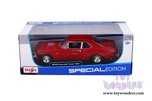 Maisto Special Edition - Chevrolet® Nova™ SS™ Coupe Hardtop (1970, 1/18 scale diecast model car, Red) 31132R 