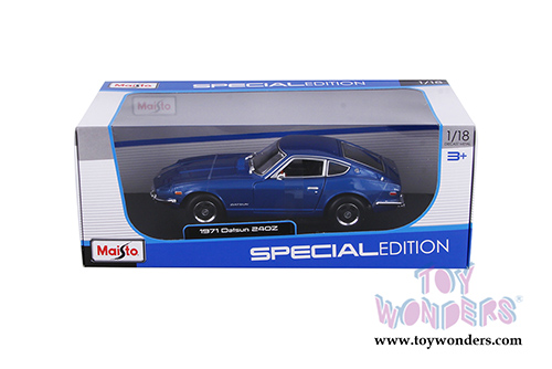 Maisto Special Edition - Datsun 240Z Hardtop (1971, 1/18 scale diecast model car, Blue) 31170BU