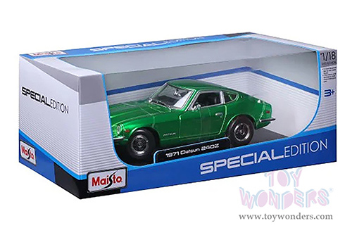Maisto Special Edition - Datsun 240Z Hardtop (1971, 1/18 scale diecast model car, Green) 31170GN