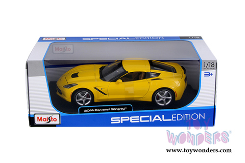 Maisto - Special Edition | Chevy Corvette&reg; Stingray&reg; Hardtop (2014, 1/18 scale diecast model car, Yellow) 31182YL