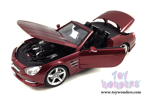 Maisto - Mercedes-Benz SL 500 Convertible (2012, 1/18 scale diecast model car, Burgundy) 31196R
