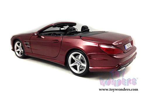 Maisto - Mercedes-Benz SL 500 Convertible (2012, 1/18 scale diecast model car, Burgundy) 31196R