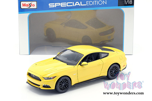 Maisto Special Edition - Ford Mustang Hardtop (2015, 1/18 scale diecast model car, Yellow) 31197YL
