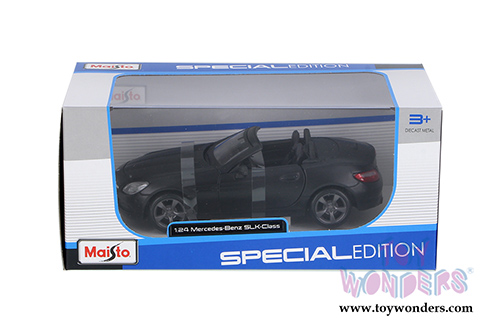 Maisto - Mercedes-Benz SLK Convertible (2011, 1/24 scale diecast model car, Matte Black) 31206MK