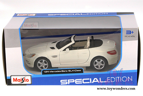 Maisto - Mercedes-Benz SLK Convertible (2011, 1/24 scale diecast model car, Pearl White) 31206W