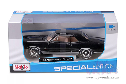 Maisto - Special Edition | Buick™ Riviera™ Hardtop (1965, 1/26 scale diecast model car, Black) 31214BK