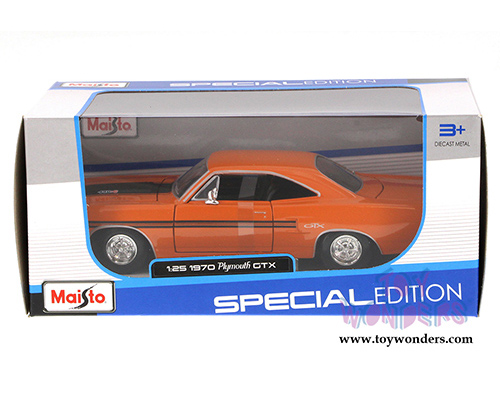 Maisto - Plymouth GTX Hard Top (1970, 1/25 scale diecast model car, Orange) 31220OR