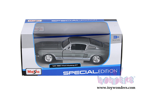 Maisto - Ford Mustang GT-500 Hardtop (1967, 1/24 scale diecast model car, Gray) 31260GY