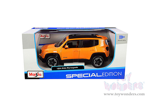 Maisto - Special Edition | Jeep&reg; Renegade SUV (2017, 1/24 scale diecast model car, Orange) 31282OR
