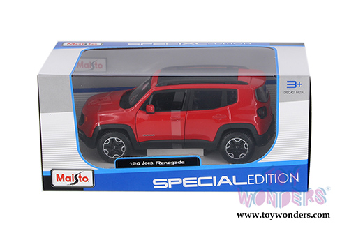 Maisto - Special Edition | Jeep Renegade SUV (2017, 1/24 scale diecast model car, Red) 31282R