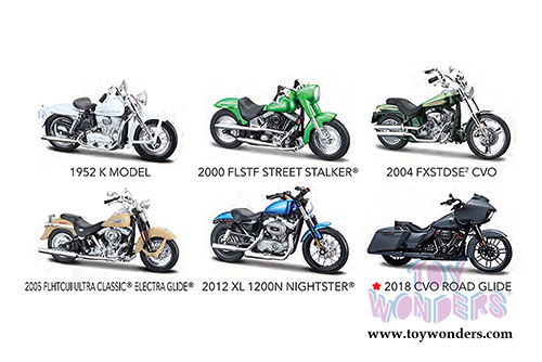 Maisto - Harley-Davidson Motorcycles Series 37 (1/18 scale diecast model car, Asstd.) 31360/37