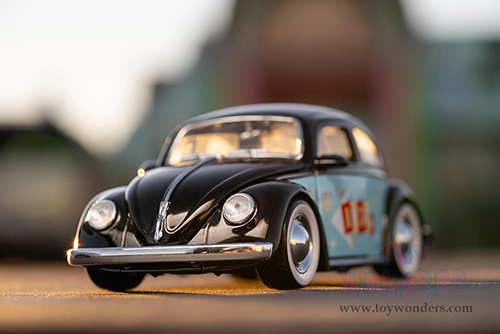 Jada Toys - I Love The 50's | Volkswagen Beetle Hardtop (1959, 1/24 scale diecast model car, Black) 31382