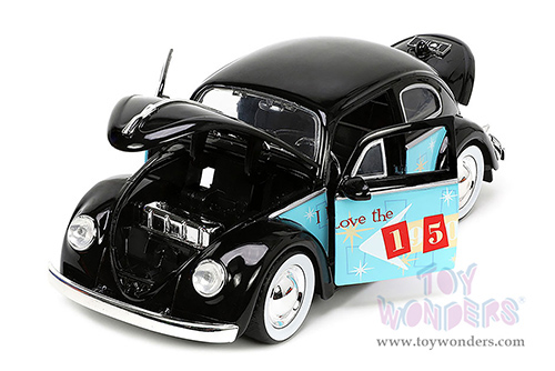 Jada Toys - I Love The 50's | Volkswagen Beetle Hardtop (1959, 1/24 scale diecast model car, Black) 31382