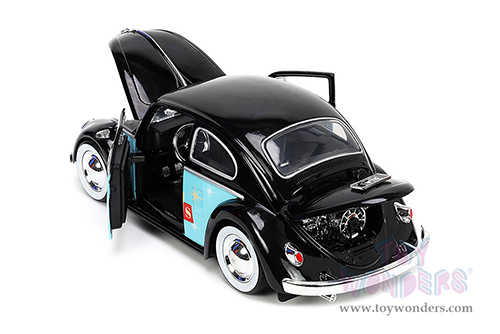 Jada Toys - I Love The 50's | Volkswagen Beetle Hardtop (1959, 1/24 scale diecast model car, Black) 31382