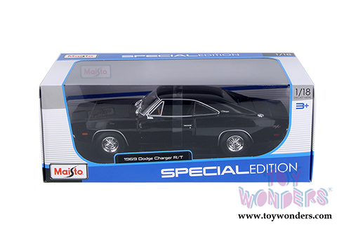  Maisto - Special Edition | Dodge Charger R/T Hardtop (1969, 1/18 scale diecast model car, Metallic Black) 31387