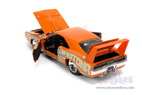 Jada Toys - I Love The 60's | Dodge Charger Daytona (1969, 1/24 scale diecast model car, Orange) 31389