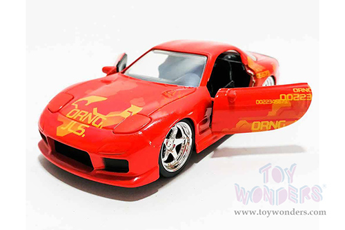 Jada Toys Fast & Furious - Juliu's Mazda RX-7 (1/32 scale diecast model car, Orange) 31442