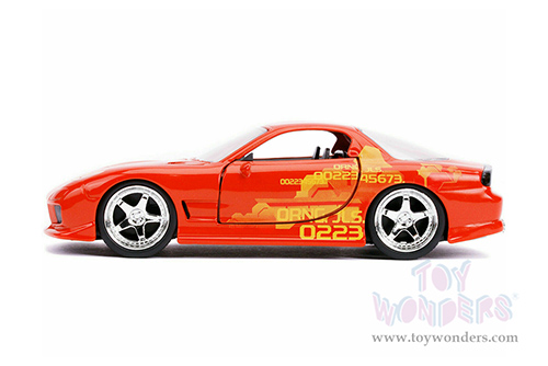 Jada Toys Fast & Furious - Juliu's Mazda RX-7 (1/32 scale diecast model car, Orange) 31442