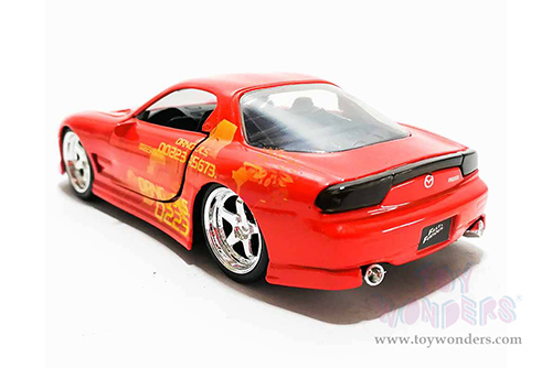 Jada Toys Fast & Furious - Juliu's Mazda RX-7 (1/32 scale diecast model car, Orange) 31442