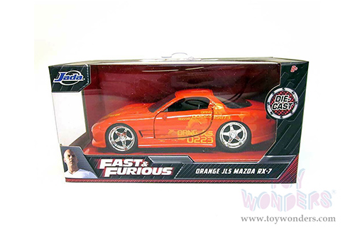 Jada Toys Fast & Furious - Juliu's Mazda RX-7 (1/32 scale diecast model car, Orange) 31442