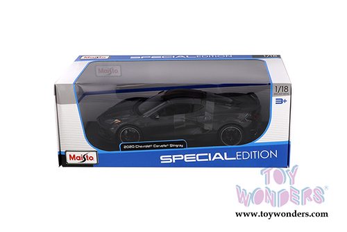 Maisto - Special Edition | Chevy® Corvette® Stingray® C8 Hardtop (2020, 1/18 scale diecast model car, Dark Gray) 31447GY