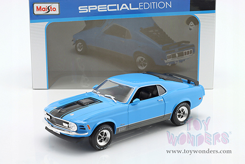 Maisto Special Edition - Ford Mustang Mach 1 428 Hardtop (1970, 1/18 scale diecast model car, Blue) 31453BU