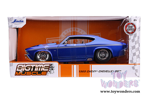 Jada Toys Bigtime Muscle - Chevrolet&reg; Chevelle&reg; SS Hardtop (1969, 1/24 scale diecast model car, Candy Blue) 31455