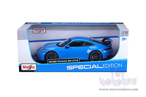 Maisto - Special Edition | Porsche 911 GT3 Hardtop (2022, 1/18 scale diecast model car, Blue) 31458BU