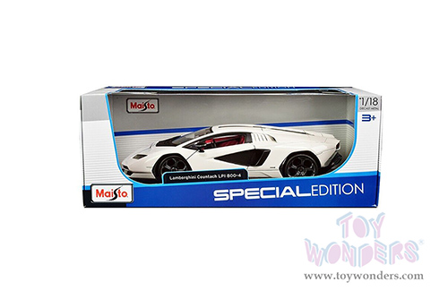  Maisto - Special Edition | Lamborghini Countach LPI 800-4 Hardtop (1/18 scale diecast model car, White) 31459W