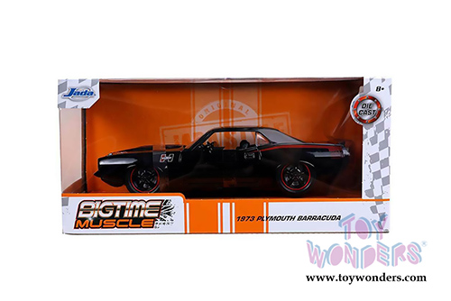 Jada Toys Bigtime Muscles - Plymouth Barracuda Hardtop (1973, 1/24 scale diecast model car, Black) 31460/4