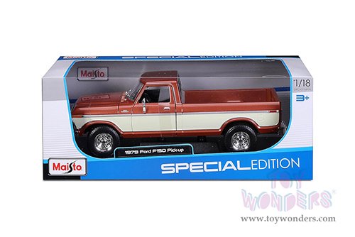 Maisto Special Edition - Ford F150 Pickup (1979, 1/18 scale diecast model car, Brown/Cream) 31462BN