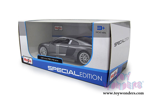 Maisto - Special Edition | Audi R8 V10 Plus Hard Top (1/24 scale diecast model car, Gray) 31513GY