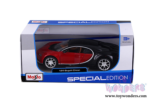 Maisto - Special Edition | Bugatti Chiron Hardtop (1/24 scale diecast model car, Red/Black) 31514R