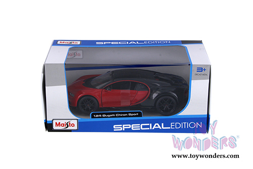 Maisto Special Edition - Bugatti Chiron Hardtop (1/24 scale diecast model car, Red/Black) 31524R